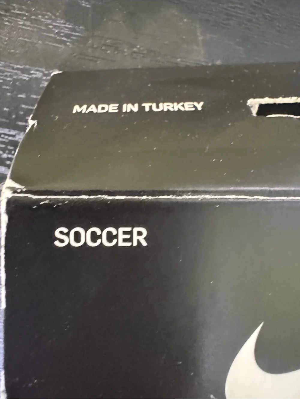 Nike Black Knee-High Athletic Socks with White Swoosh